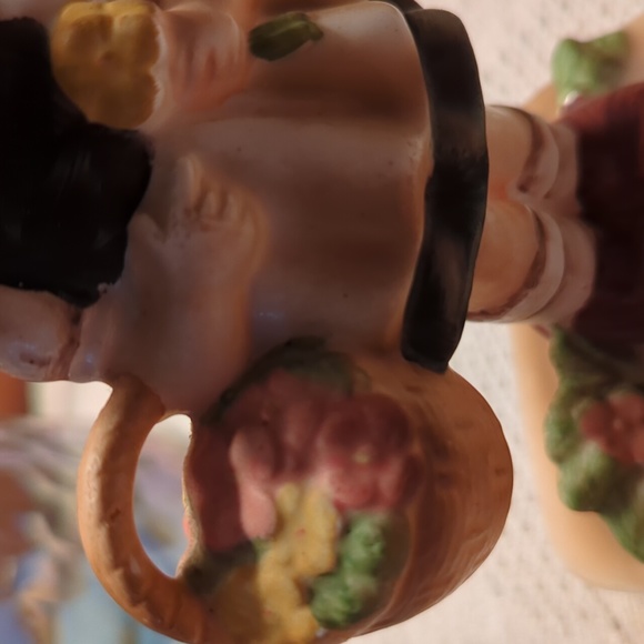 Vintage Fake Hummel Girl Figurine with Flower Basket - Picture 3 of 8